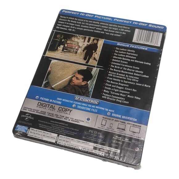 The Bourne Identity‎ Blu-Ray DVD Disc Set 2012 Steelbook Brand New Sealed NIB - Picture 2 of 2